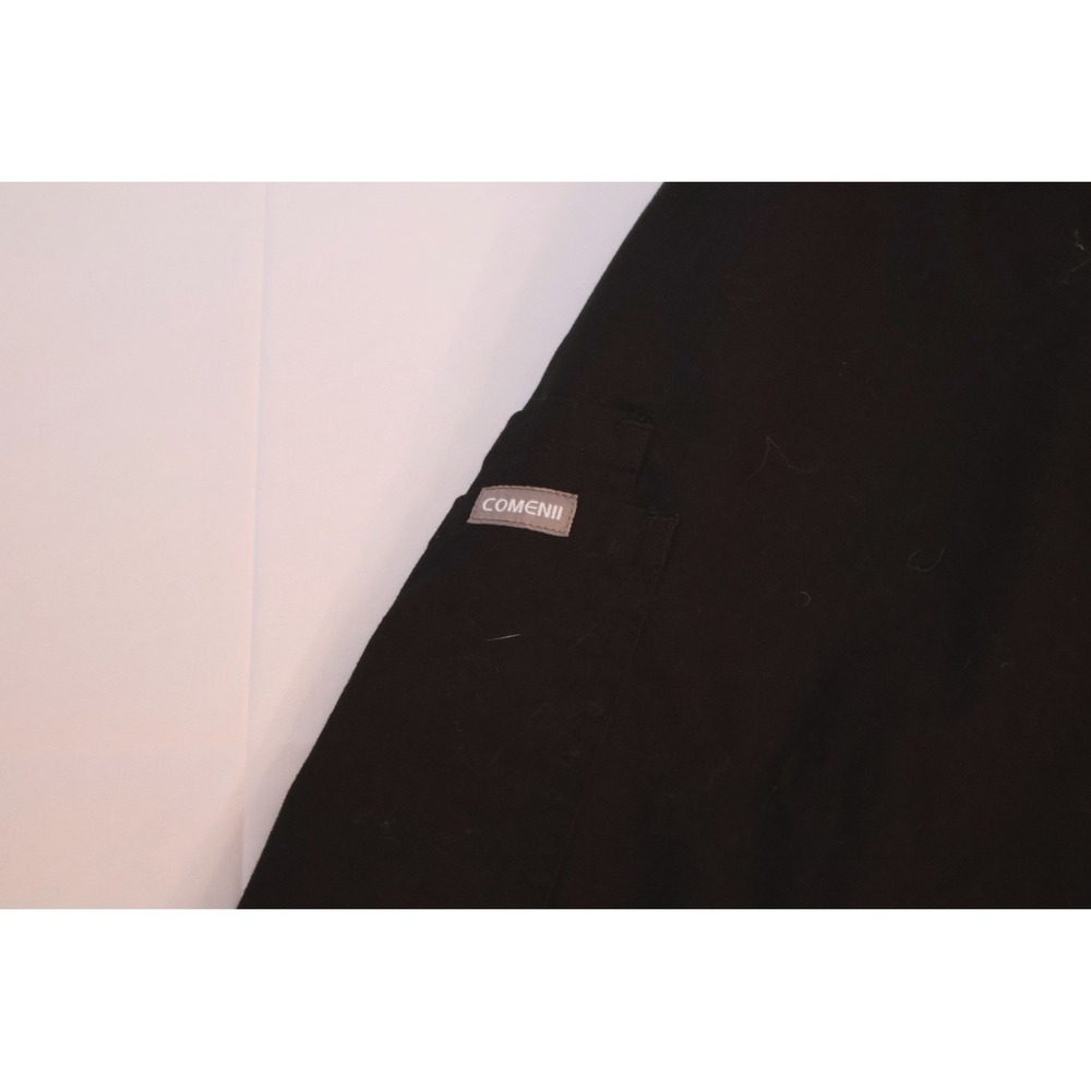 Comenii Mens Scrub Pants Black Size XL Elastic Drawstring Waist Cargo Pockets - Picture 2 of 2